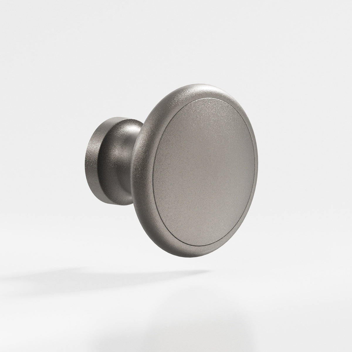 Colonial Bronze 378 Rimmed Disc Knob, 1-1/4 in Diameter - Frost Nickel™