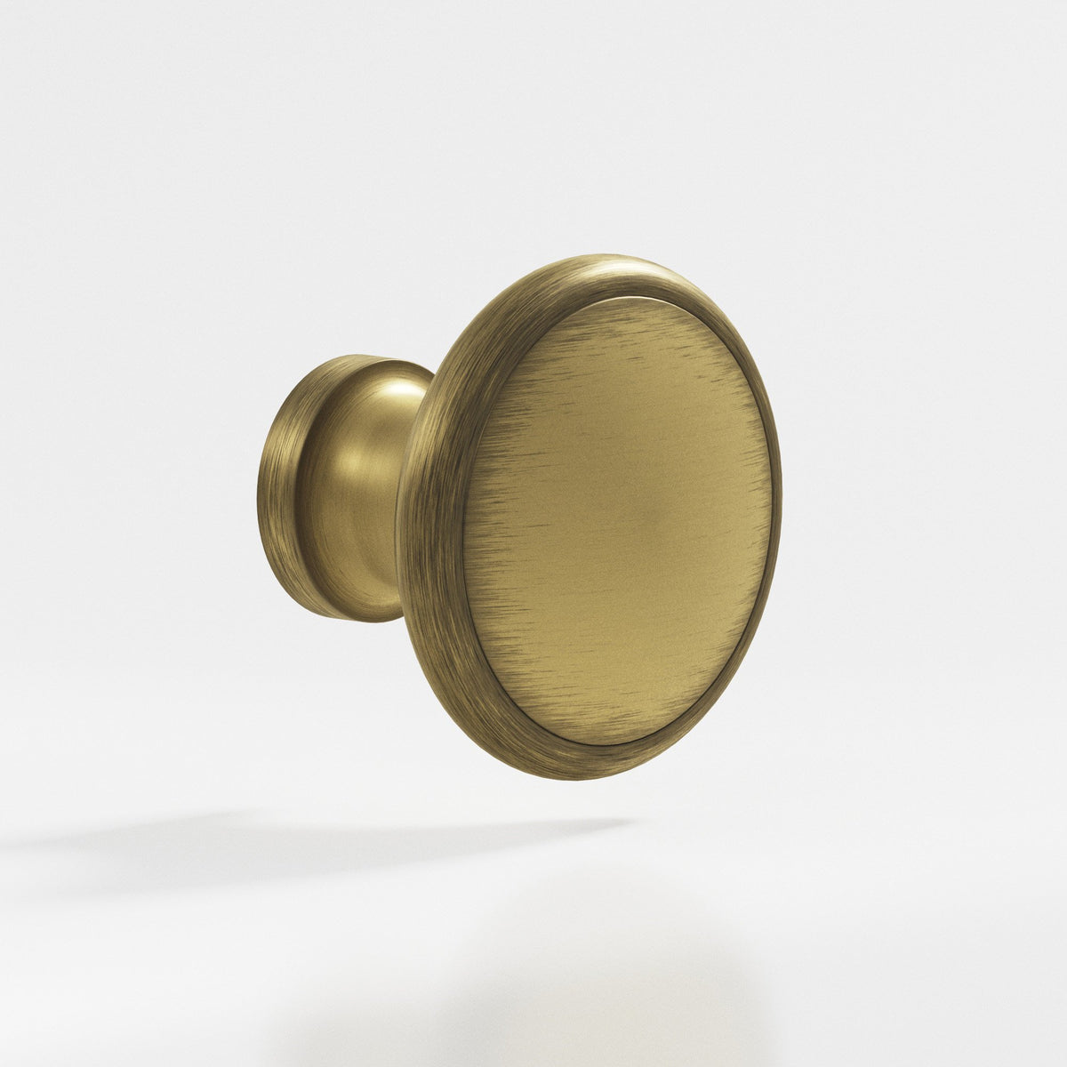 Colonial Bronze 378BB Rimmed Disc Back-to-Back Shower Door Knob Kit, 1-1/4 in Diameter - Matte Antique Satin Brass