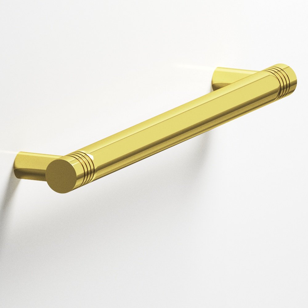 Colonial Bronze 415 Grooved Round Pull with Straight Posts, 3/4 in Diameter - French Gold