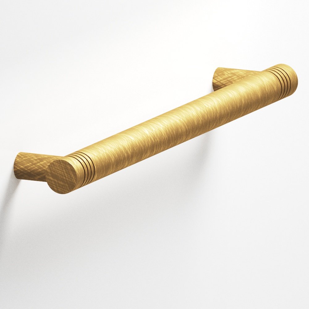 Colonial Bronze 413 Grooved Round Pull with Straight Posts, 1/2 in Diameter - Weathered Brass