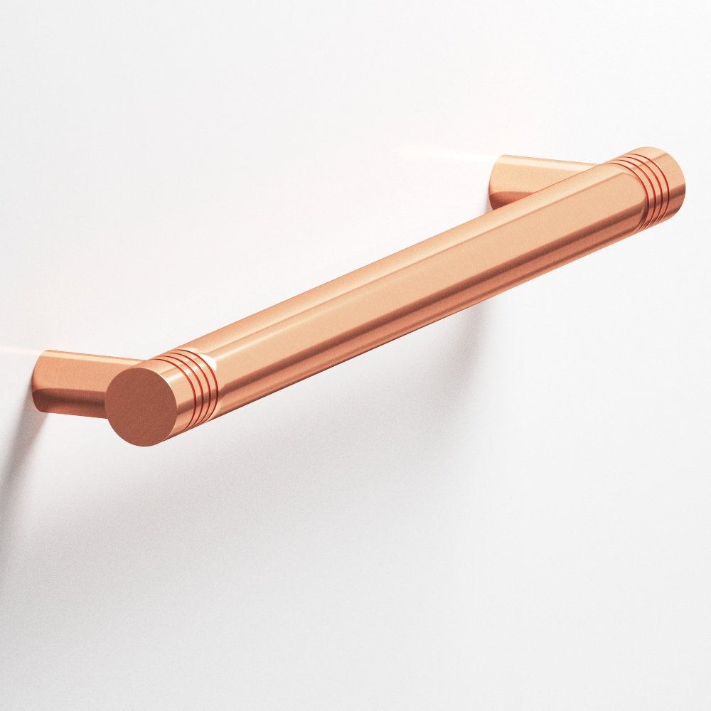 Colonial Bronze 413 Grooved Round Pull with Straight Posts, 1/2 in Diameter - Satin Copper