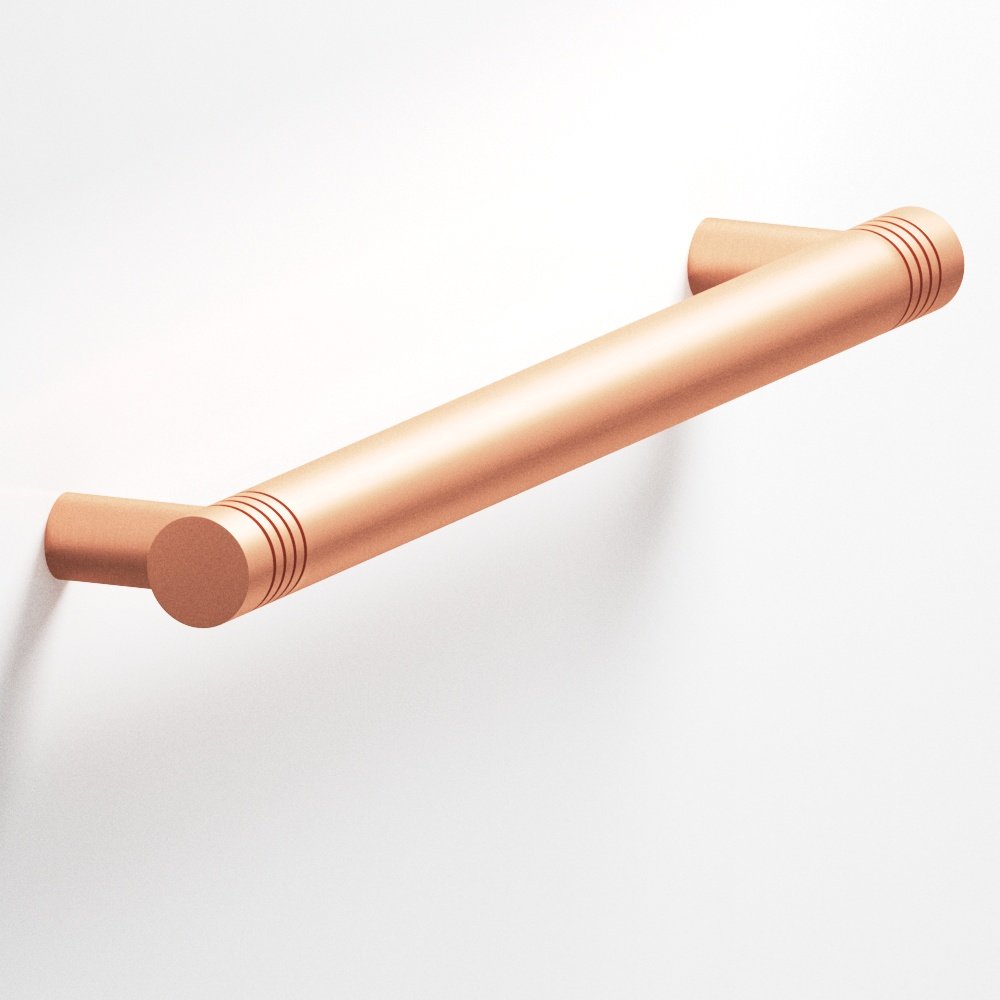 Colonial Bronze 413 Grooved Round Pull with Straight Posts, 1/2 in Diameter - Matte Satin Copper