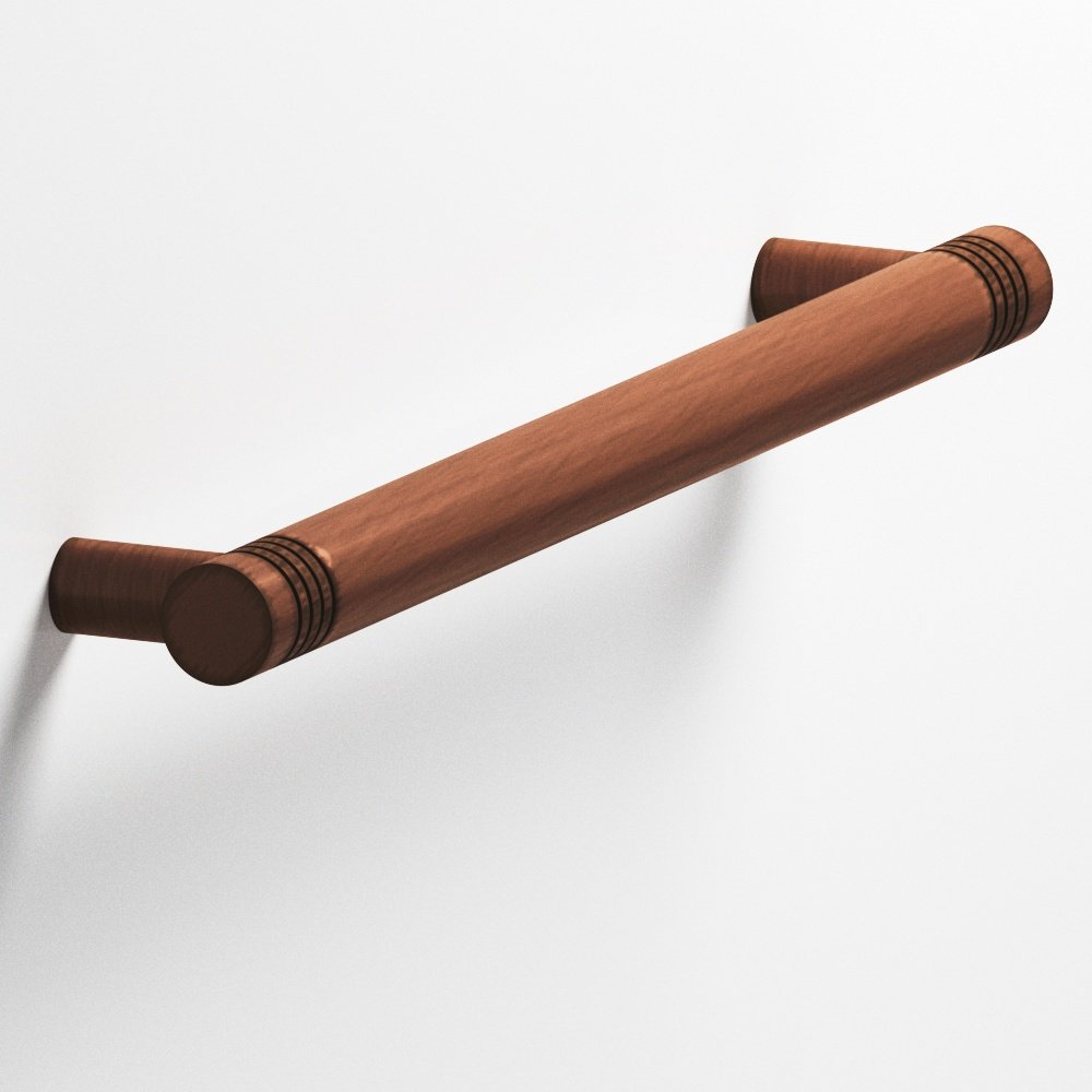 Colonial Bronze 414 Grooved Round Pull with Straight Posts, 5/8 in Diameter - Matte Antique Copper