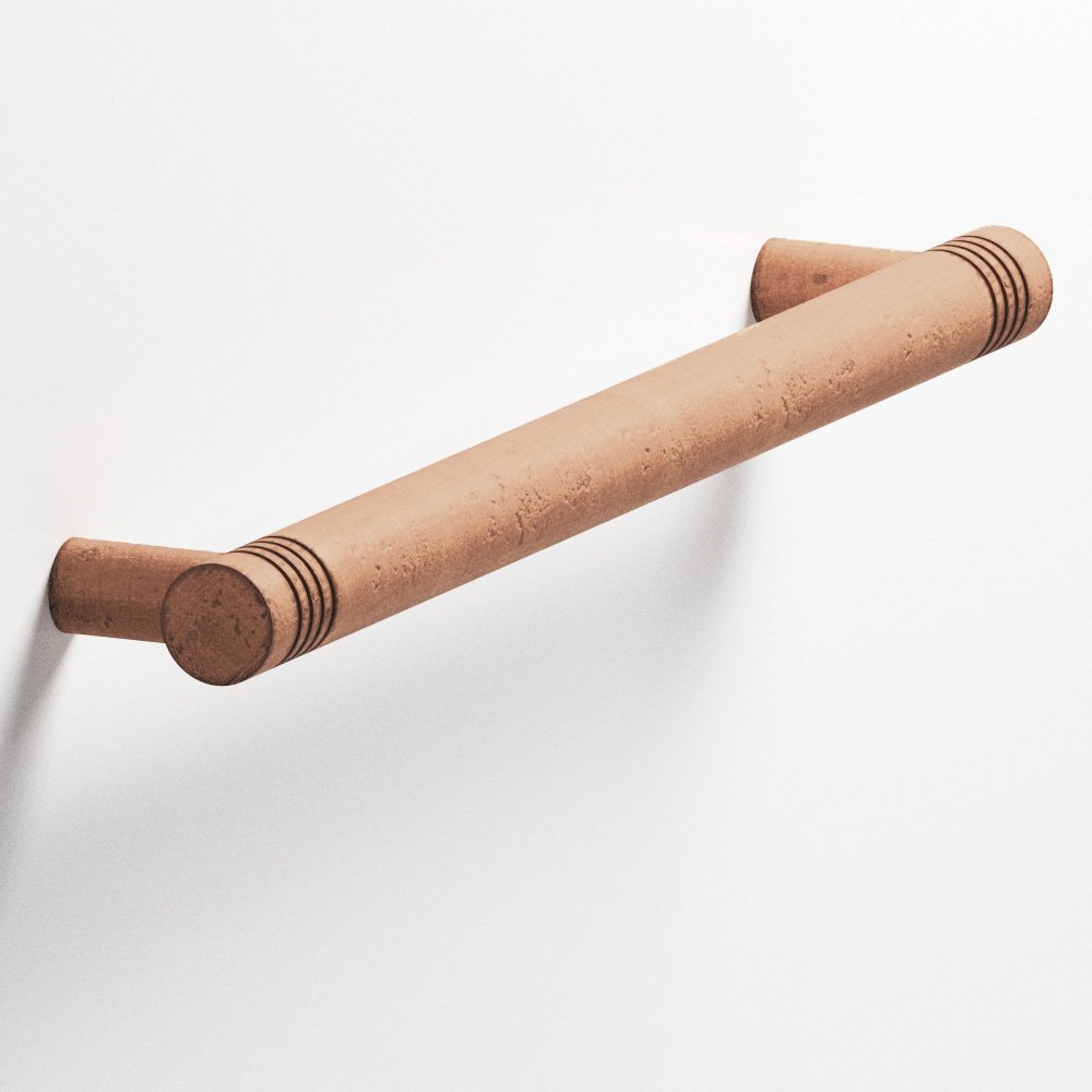 Colonial Bronze 413 Grooved Round Pull with Straight Posts, 1/2 in Diameter - Distressed Antique Copper