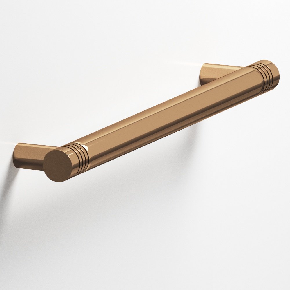 Colonial Bronze 415 Grooved Round Pull with Straight Posts, 3/4 in Diameter - Polished Bronze