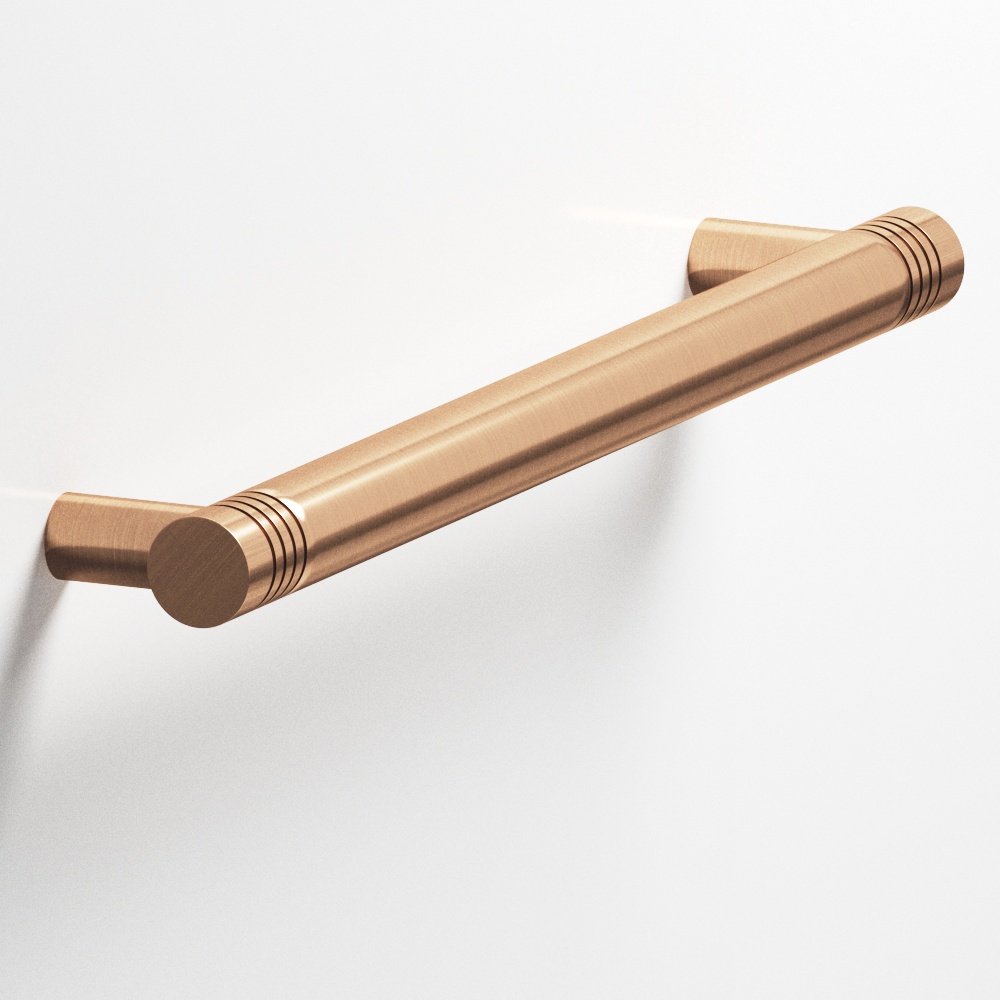 Colonial Bronze 413 Grooved Round Pull with Straight Posts, 1/2 in Diameter - Satin Bronze