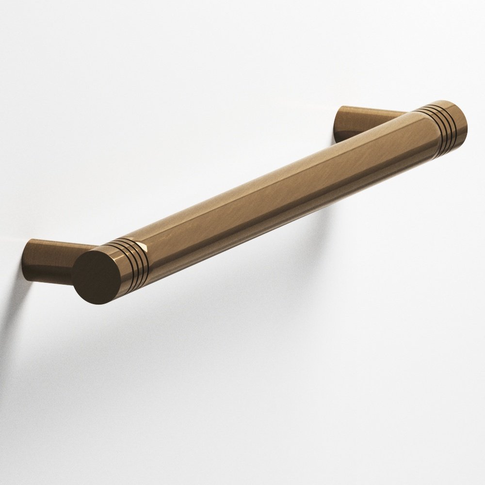 Colonial Bronze 413 Grooved Round Pull with Straight Posts, 1/2 in Diameter - Light Statuary Bronze