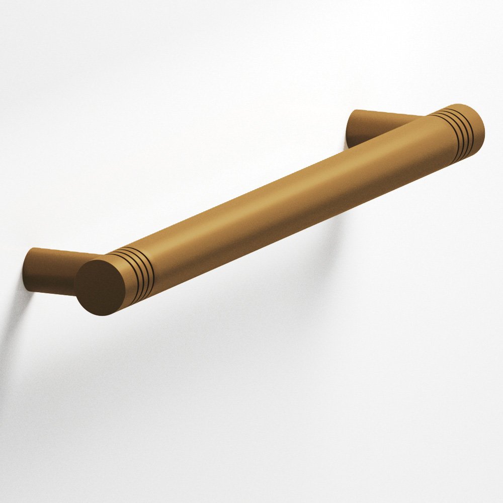 Colonial Bronze 414 Grooved Round Pull with Straight Posts, 5/8 in Diameter - Matte Light Statuary Bronze