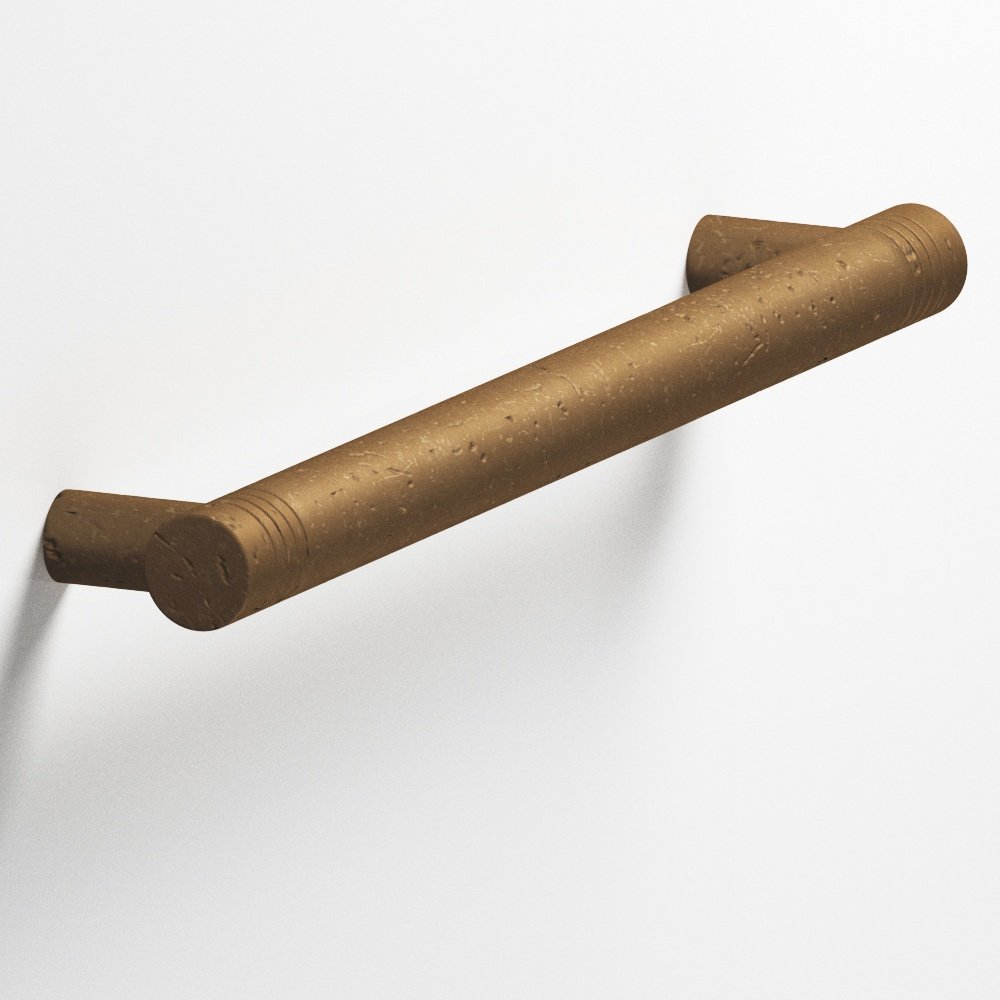 Colonial Bronze 413 Grooved Round Pull with Straight Posts, 1/2 in Diameter - Distressed Light Statuary Bronze
