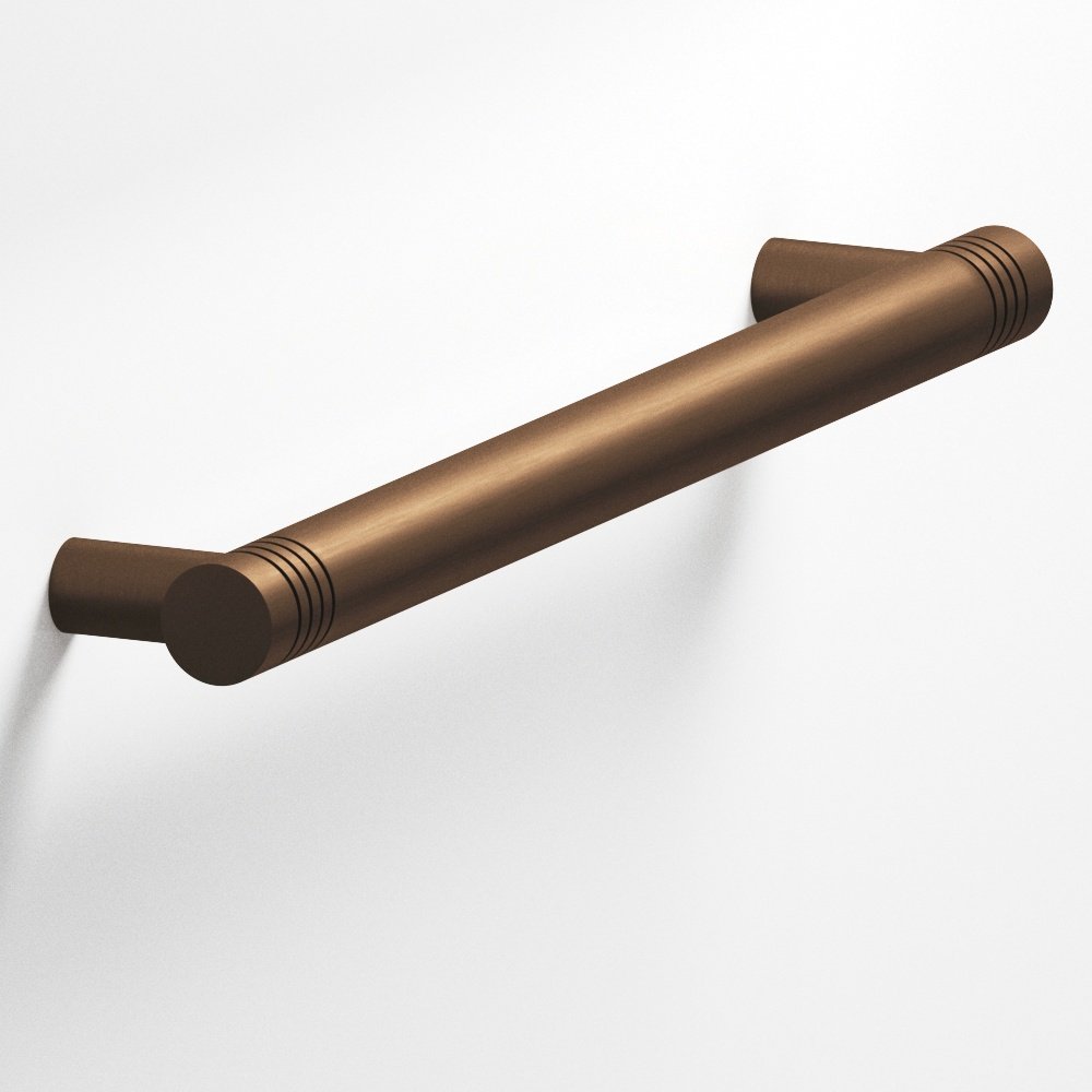 Colonial Bronze 413 Grooved Round Pull with Straight Posts, 1/2 in Diameter - Matte Oil Rubbed Bronze