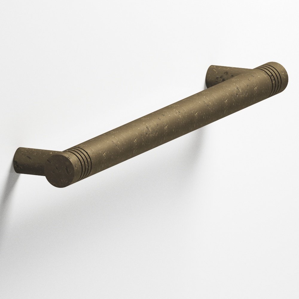 Colonial Bronze 413 Grooved Round Pull with Straight Posts, 1/2 in Diameter - Distressed Oil Rubbed Bronze