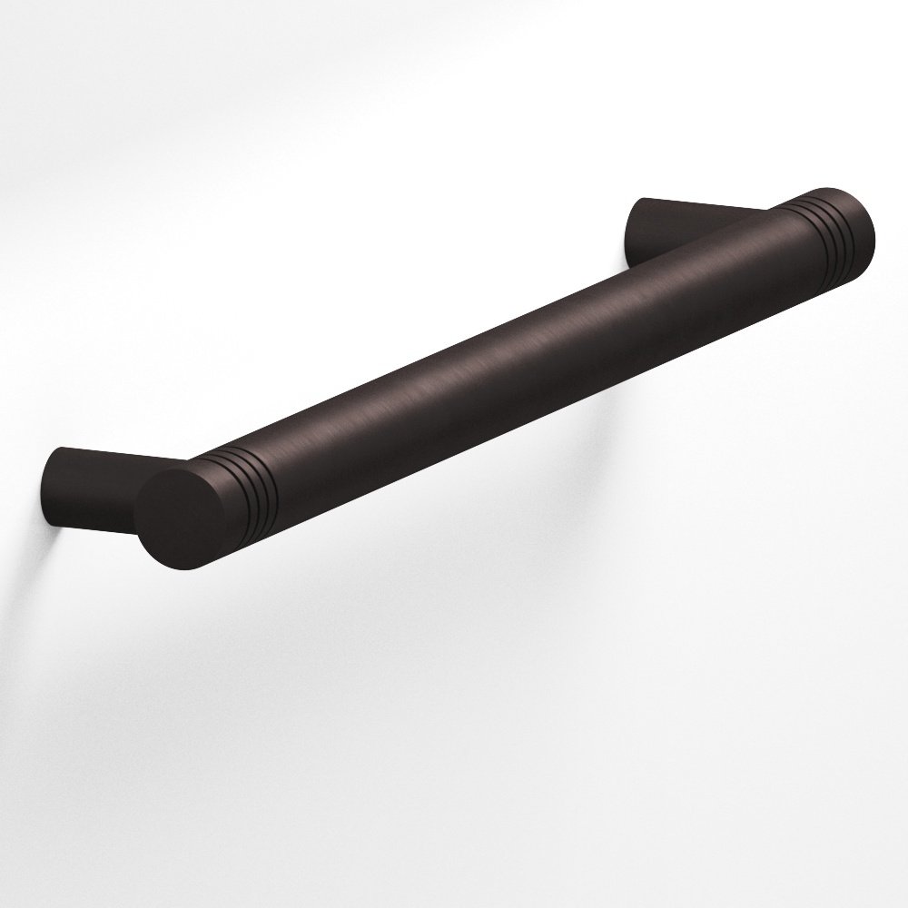 Colonial Bronze 414 Grooved Round Pull with Straight Posts, 5/8 in Diameter - Matte Dark Statuary Bronze