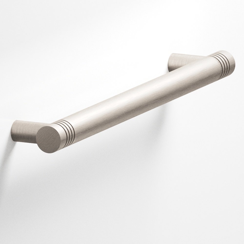 Colonial Bronze 413 Grooved Round Pull with Straight Posts, 1/2 in Diameter - Matte Satin Nickel