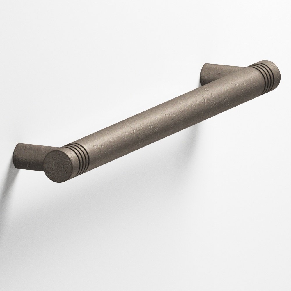 Colonial Bronze 414 Grooved Round Pull with Straight Posts, 5/8 in Diameter - Distressed Pewter
