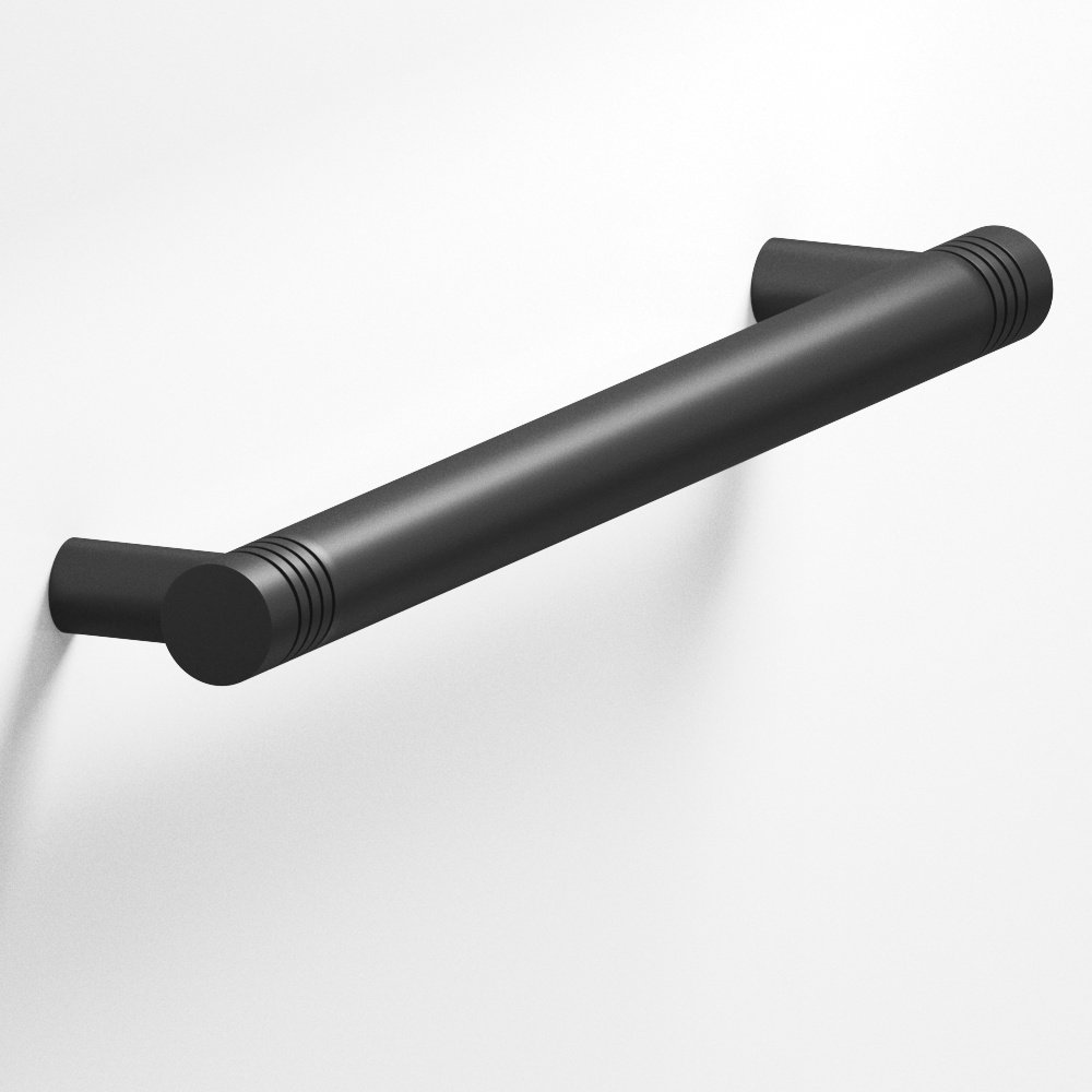 Colonial Bronze 413 Grooved Round Pull with Straight Posts, 1/2 in Diameter - Matte Graphite