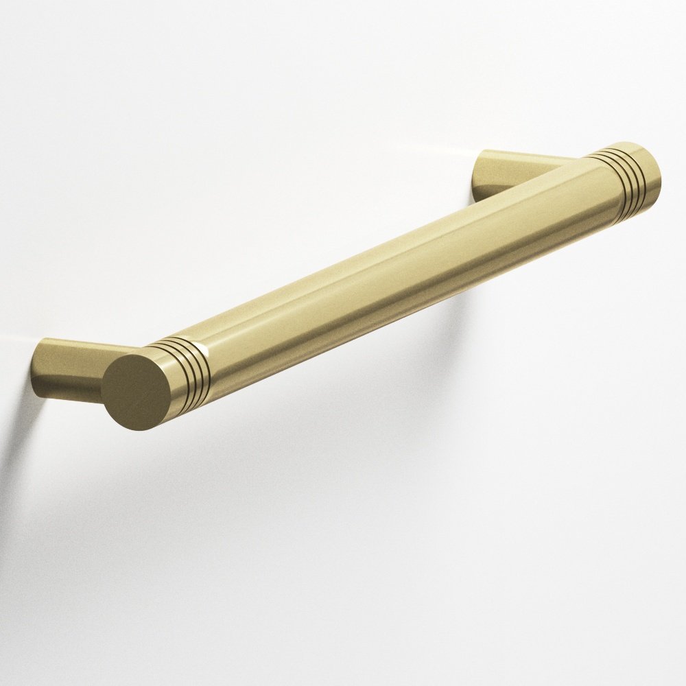 Colonial Bronze 415 Grooved Round Pull with Straight Posts, 3/4 in Diameter - Antique Brass