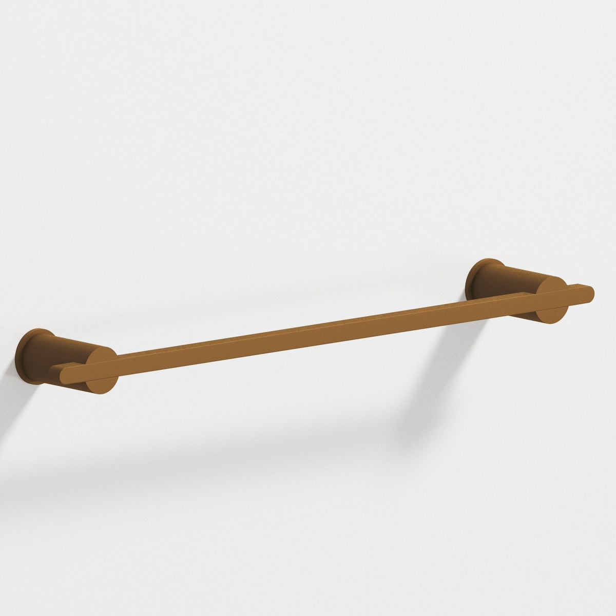 Colonial Bronze 42 Rectangular Towel Bar and Appliance Pull, Partially Encapsulated by Round Posts - Matte Light Statuary Bronze