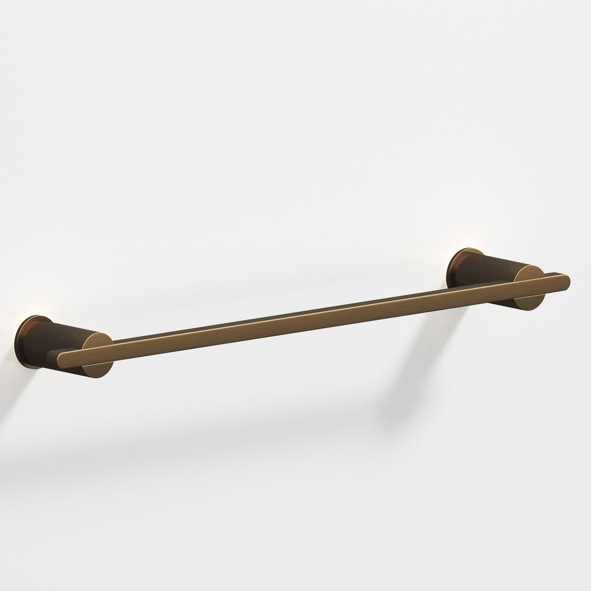 Colonial Bronze 42 Rectangular Towel Bar and Appliance Pull, Partially Encapsulated by Round Posts - Oil Rubbed Bronze