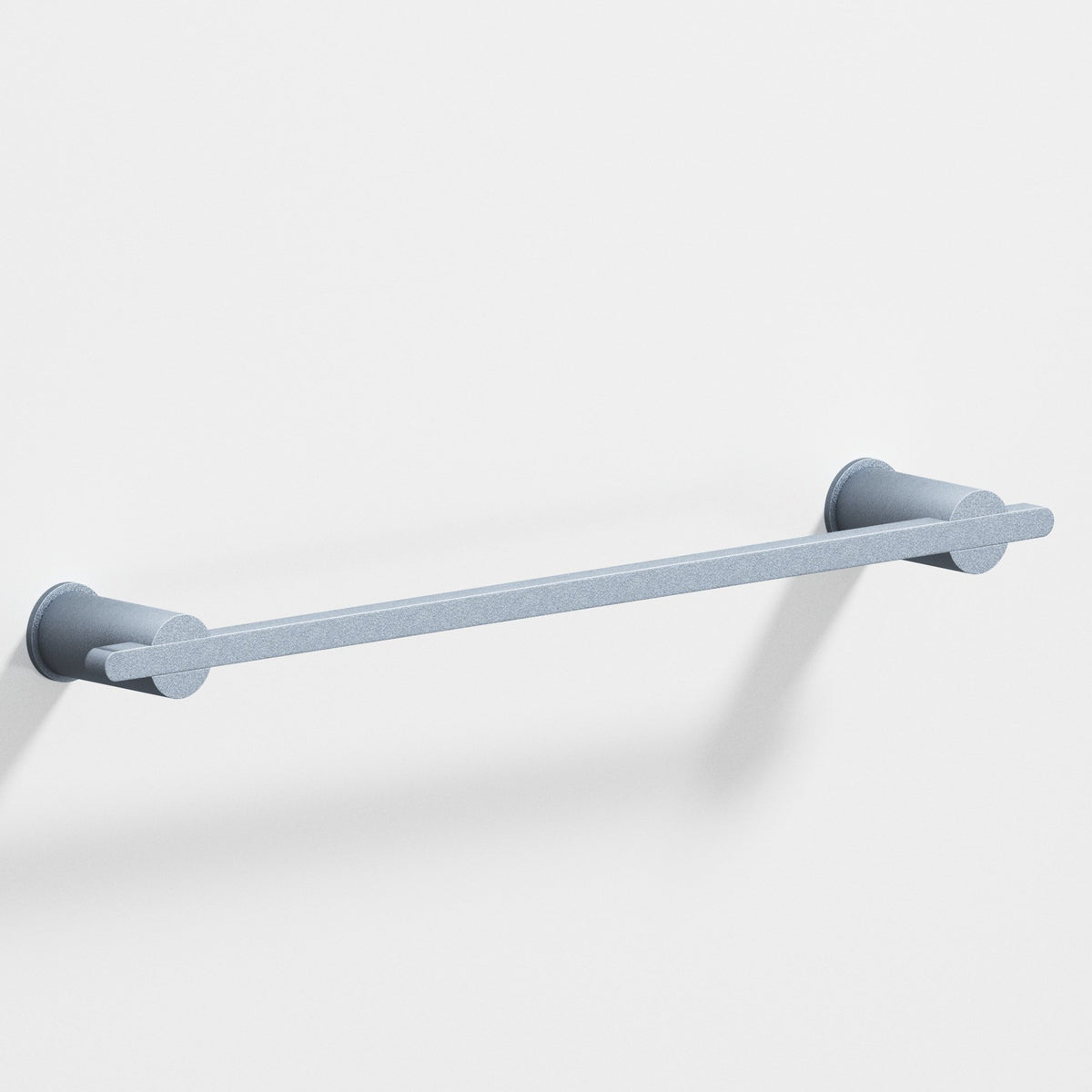 Colonial Bronze 42 Rectangular Towel Bar and Appliance Pull, Partially Encapsulated by Round Posts - Frost Chrome™