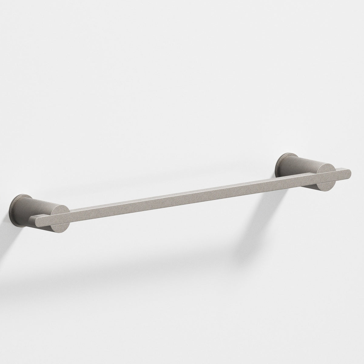 Colonial Bronze 42 Rectangular Towel Bar and Appliance Pull, Partially Encapsulated by Round Posts - Frost Nickel™
