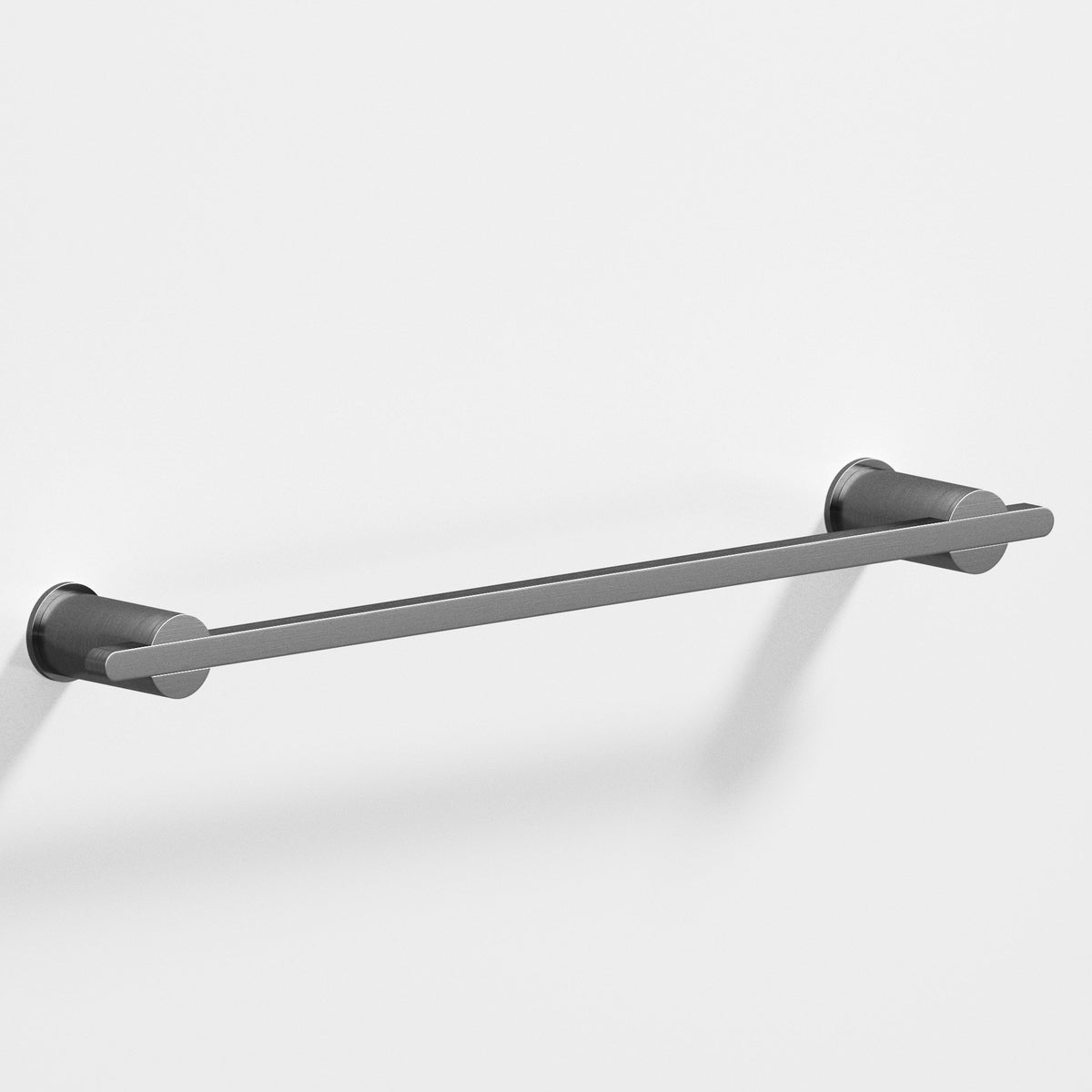 Colonial Bronze 42 Rectangular Towel Bar and Appliance Pull, Partially Encapsulated by Round Posts - Graphite