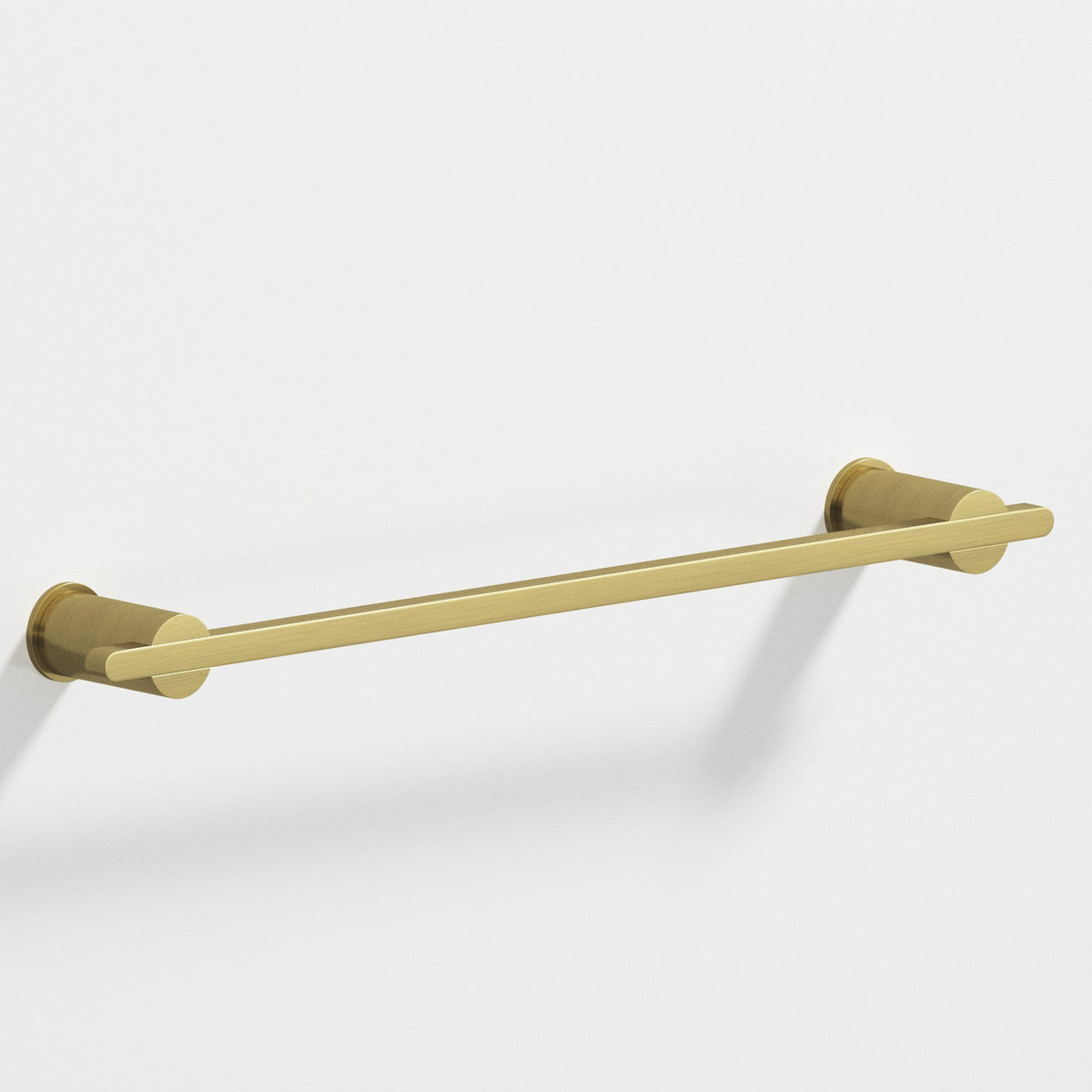 Colonial Bronze 42 Rectangular Towel Bar and Appliance Pull, Partially Encapsulated by Round Posts - Antique Brass