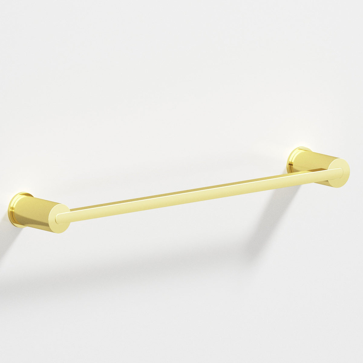 Colonial Bronze 43 Rectangular Towel Bar and Appliance Pull, Fully Encapsulated by Round Posts - Polished Brass