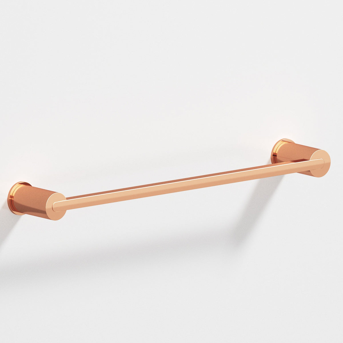 Colonial Bronze 43 Rectangular Towel Bar and Appliance Pull, Fully Encapsulated by Round Posts - Polished Copper
