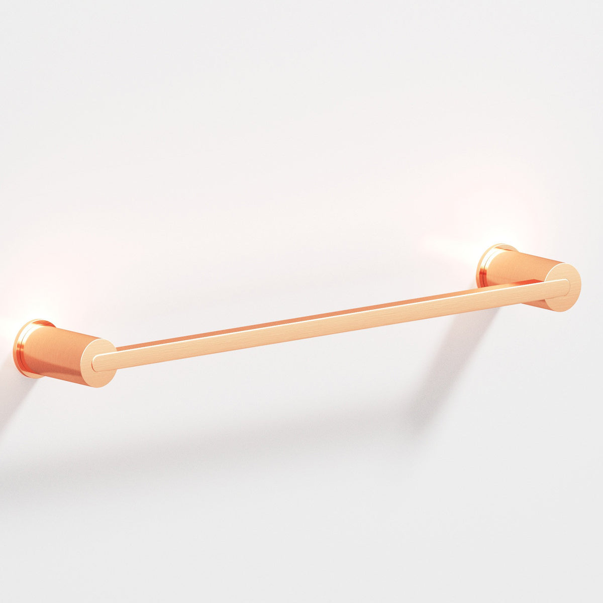Colonial Bronze 43 Rectangular Towel Bar and Appliance Pull, Fully Encapsulated by Round Posts - Satin Copper