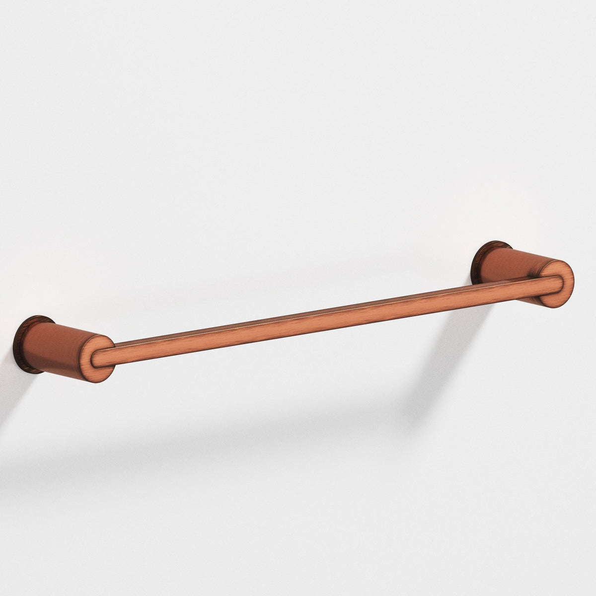 Colonial Bronze 43 Rectangular Towel Bar and Appliance Pull, Fully Encapsulated by Round Posts - Antique Copper