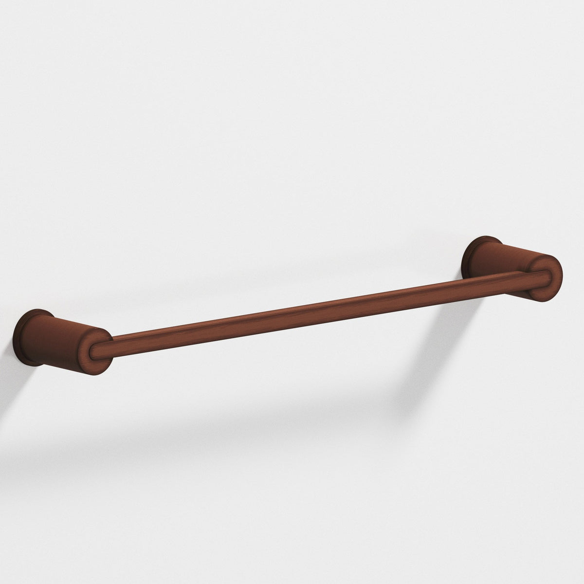 Colonial Bronze 43 Rectangular Towel Bar and Appliance Pull, Fully Encapsulated by Round Posts - Matte Antique Copper