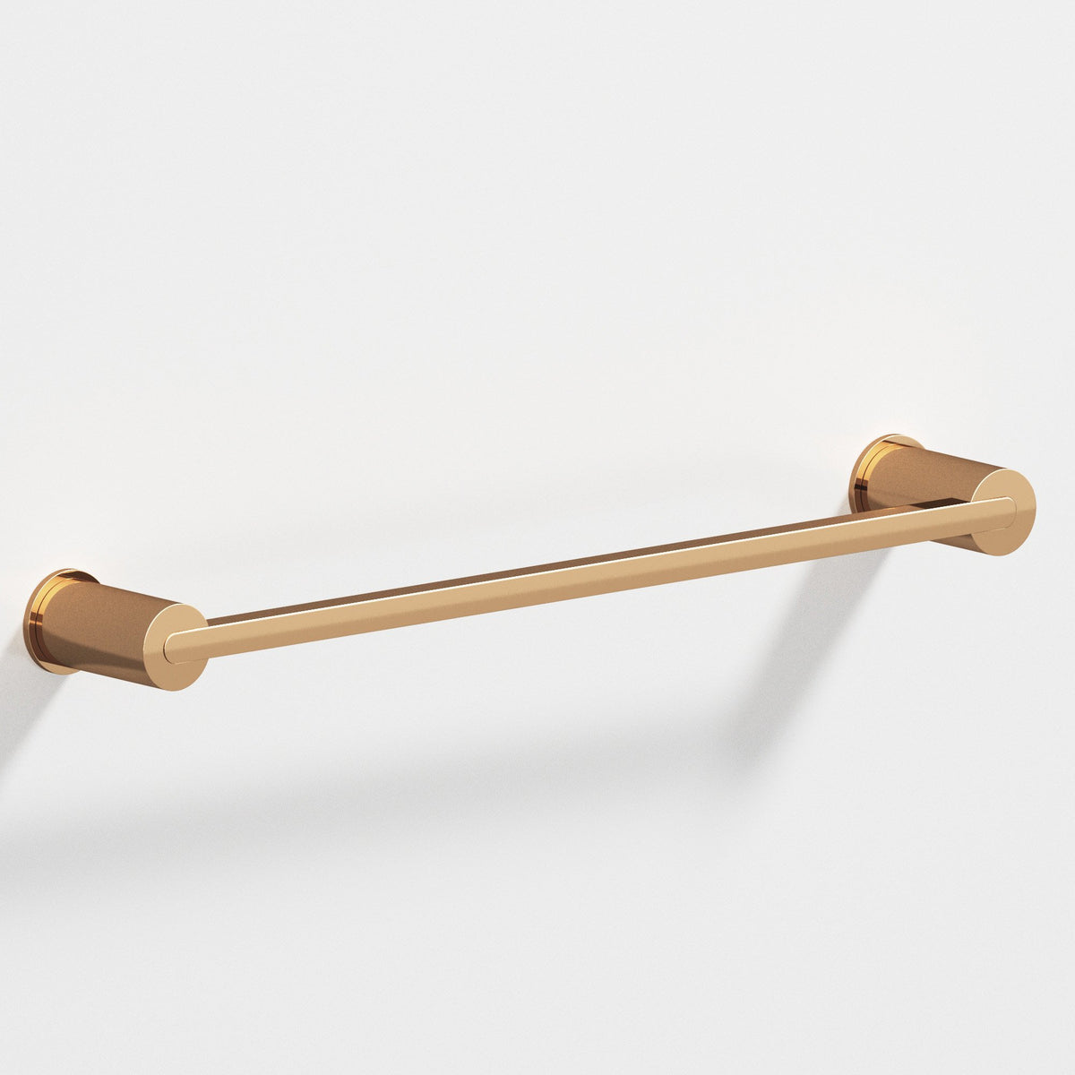 Colonial Bronze 43 Rectangular Towel Bar and Appliance Pull, Fully Encapsulated by Round Posts - Polished Bronze