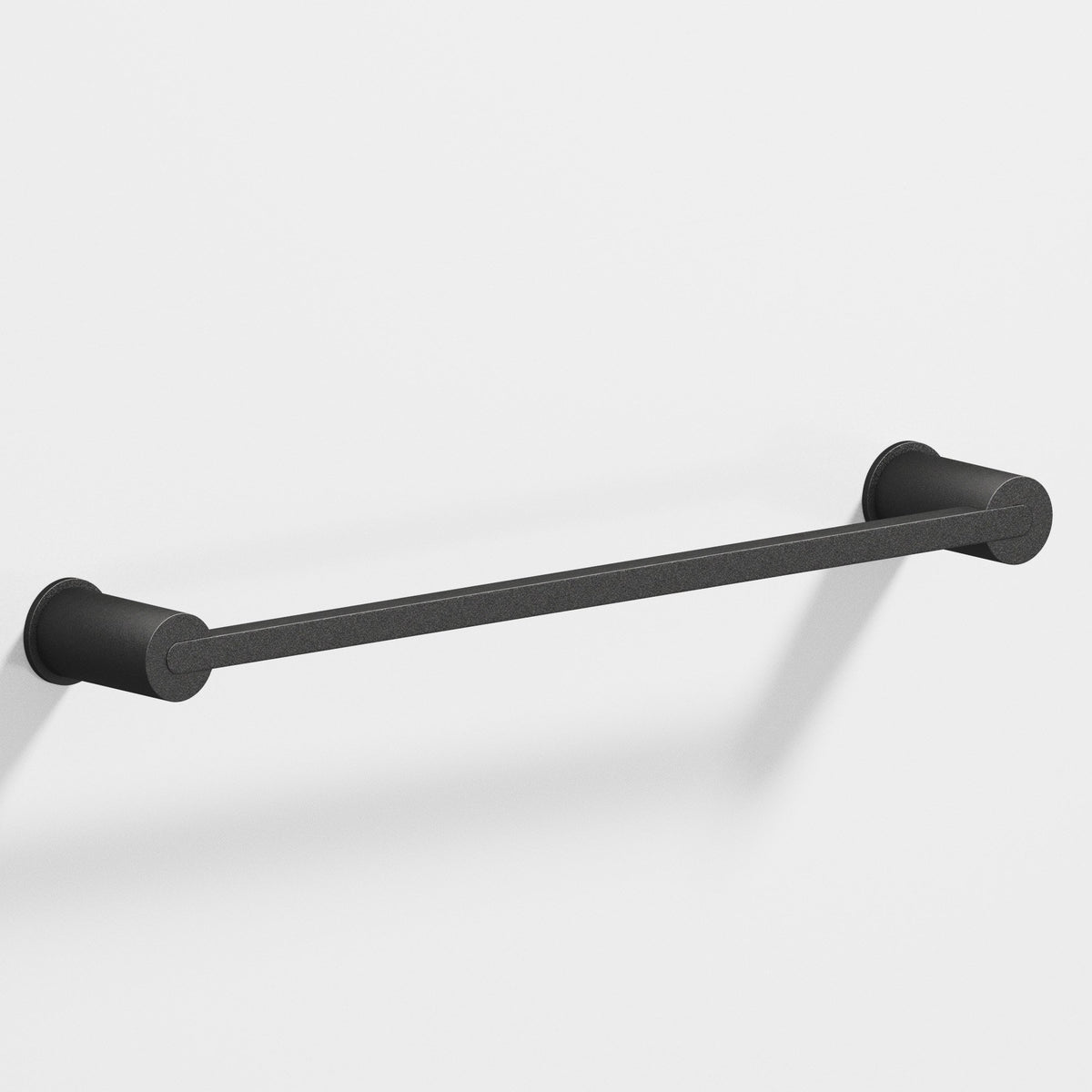 Colonial Bronze 43 Rectangular Towel Bar and Appliance Pull, Fully Encapsulated by Round Posts - Frost Black™