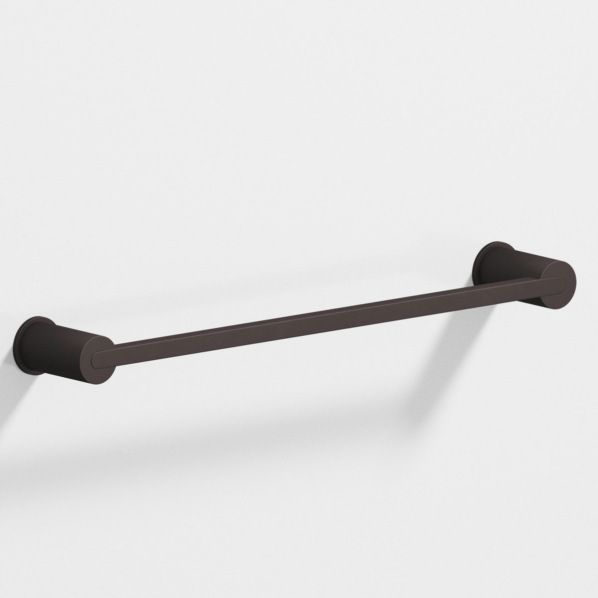 Colonial Bronze 43 Rectangular Towel Bar and Appliance Pull, Fully Encapsulated by Round Posts - Matte Dark Statuary Bronze