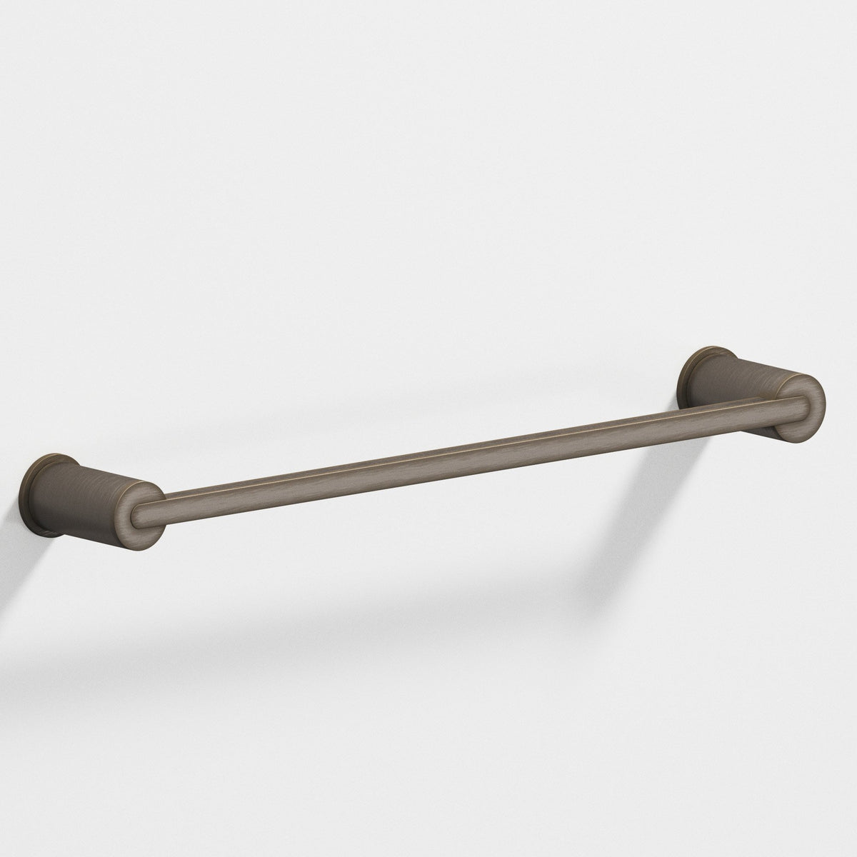 Colonial Bronze 43 Rectangular Towel Bar and Appliance Pull, Fully Encapsulated by Round Posts - Pewter