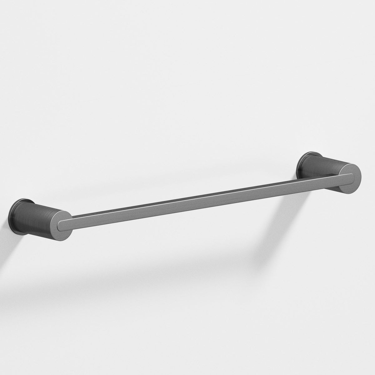 Colonial Bronze 43 Rectangular Towel Bar and Appliance Pull, Fully Encapsulated by Round Posts - Graphite