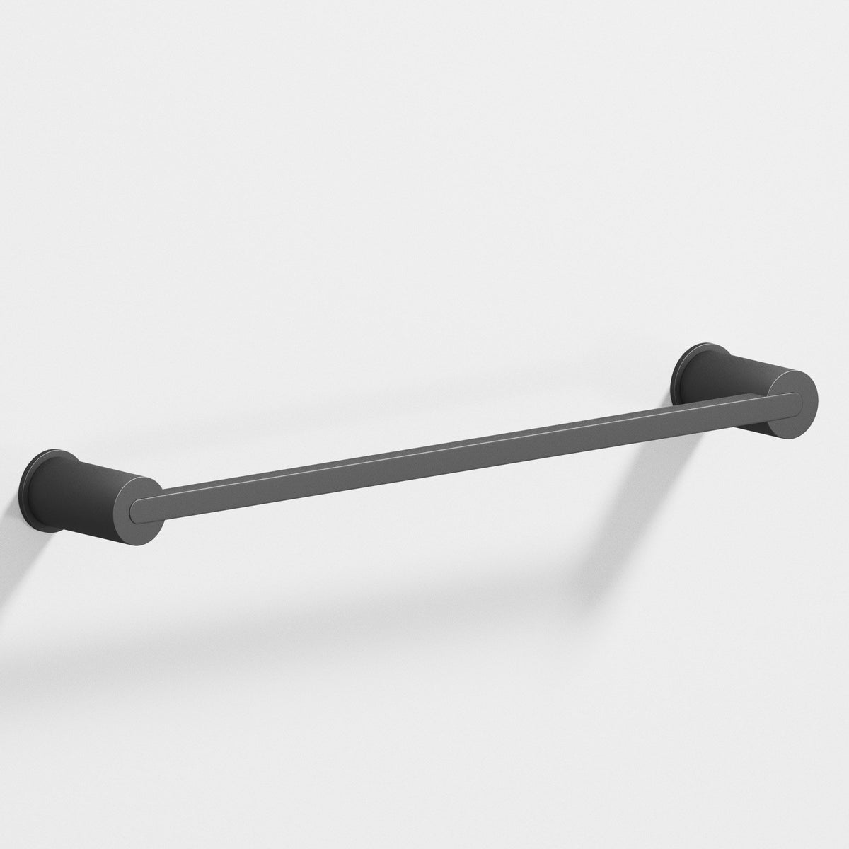 Colonial Bronze 43 Rectangular Towel Bar and Appliance Pull, Fully Encapsulated by Round Posts - Matte Graphite