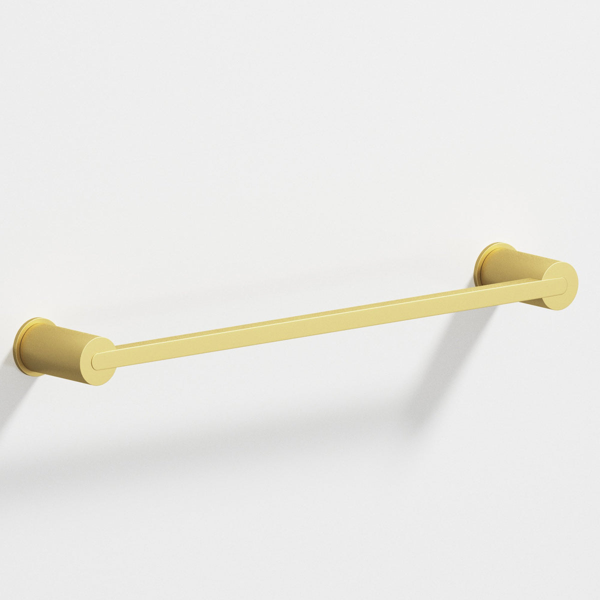 Colonial Bronze 43 Rectangular Towel Bar and Appliance Pull, Fully Encapsulated by Round Posts - Matte Satin Brass