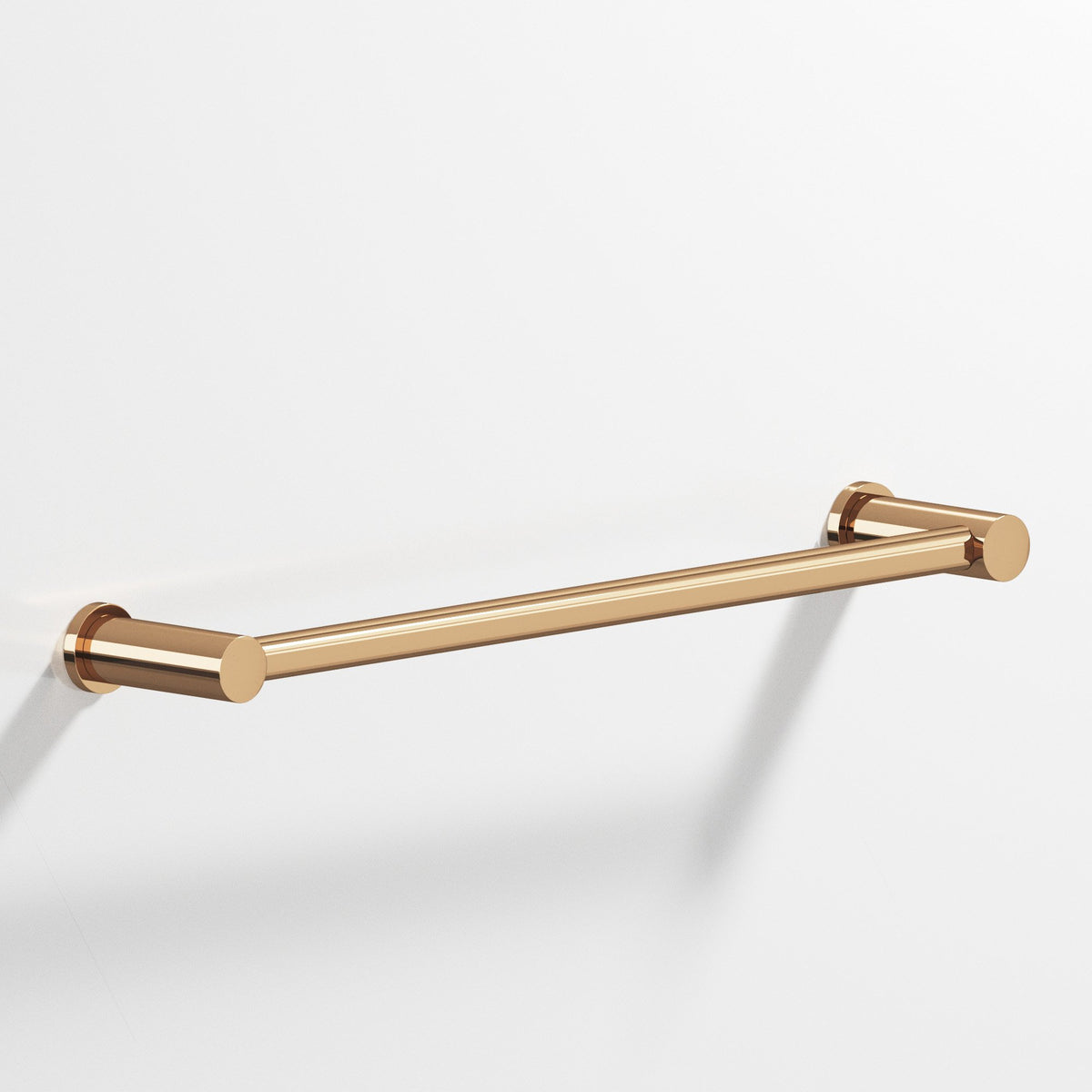 Colonial Bronze 44 Round Towel Bar and Appliance Pull, Fully Encapsulated by Round Posts - Polished Bronze