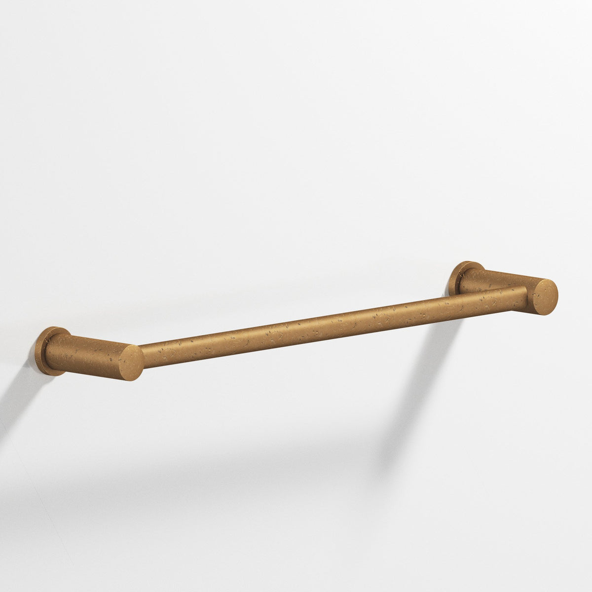 Colonial Bronze 44 Round Towel Bar and Appliance Pull, Fully Encapsulated by Round Posts - Distressed Light Statuary Bronze