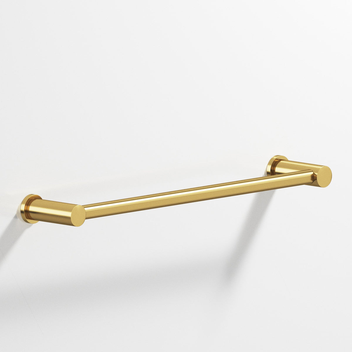 Colonial Bronze 44 Round Towel Bar and Appliance Pull, Fully Encapsulated by Round Posts - Satin Brass