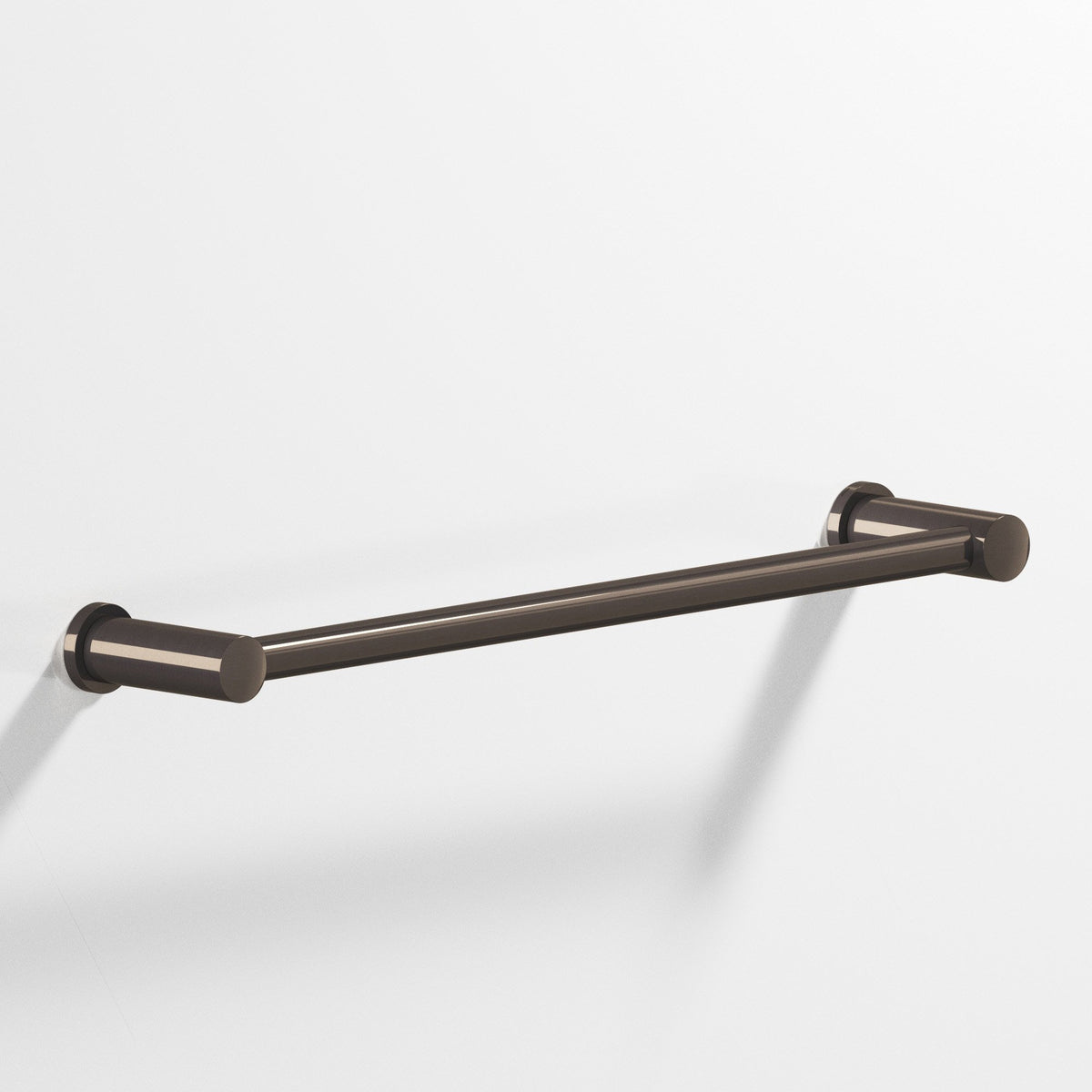 Colonial Bronze 44 Round Towel Bar and Appliance Pull, Fully Encapsulated by Round Posts - Dark Statuary Bronze