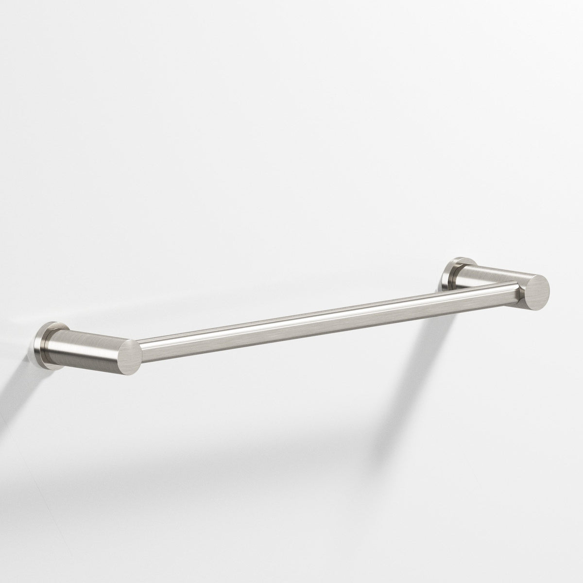 Colonial Bronze 44 Round Towel Bar and Appliance Pull, Fully Encapsulated by Round Posts - Satin Nickel