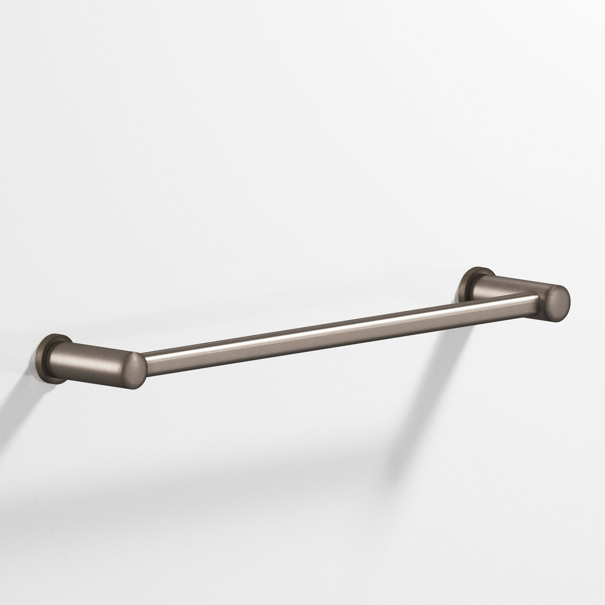 Colonial Bronze 44 Round Towel Bar and Appliance Pull, Fully Encapsulated by Round Posts - Pewter