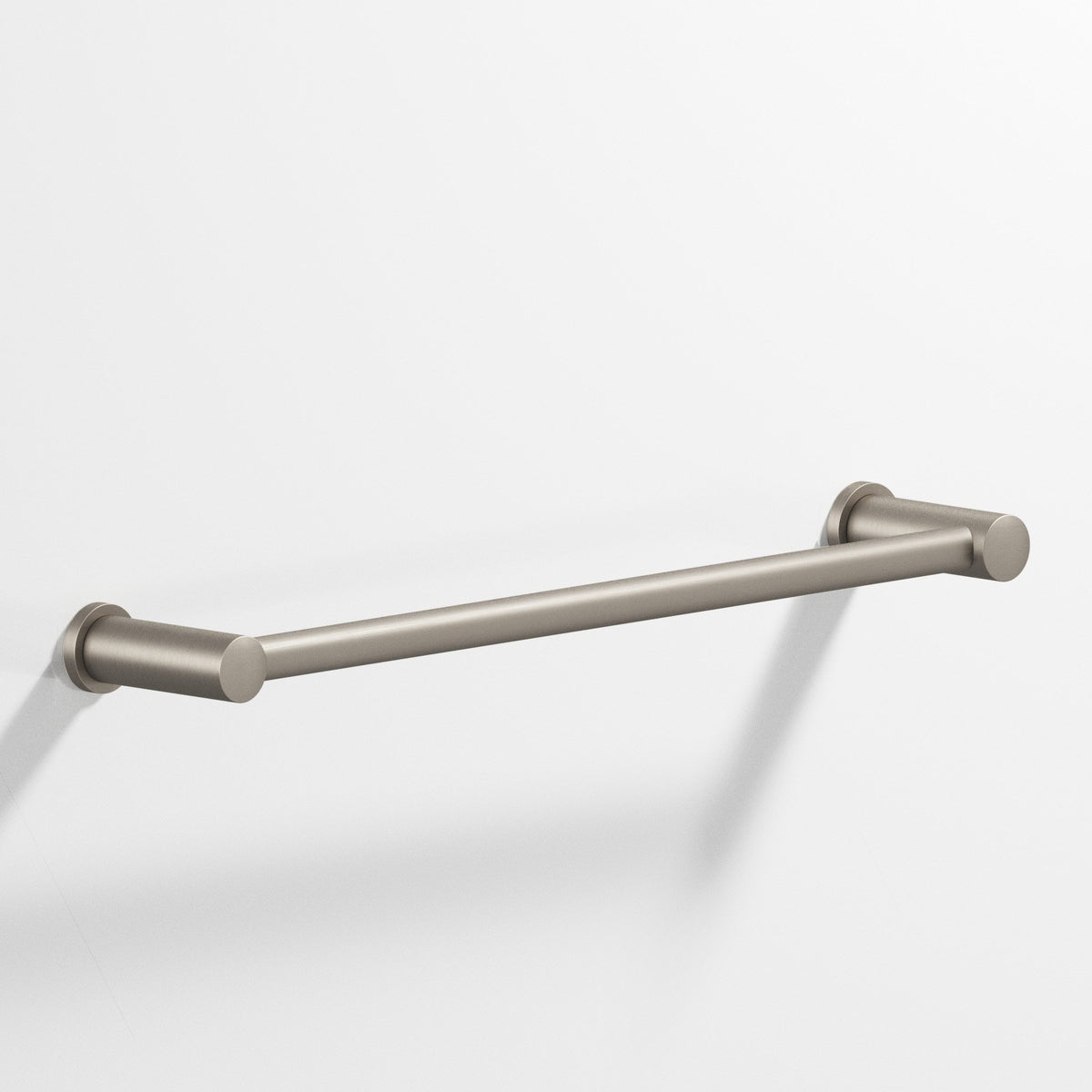 Colonial Bronze 44 Round Towel Bar and Appliance Pull, Fully Encapsulated by Round Posts - Matte Pewter