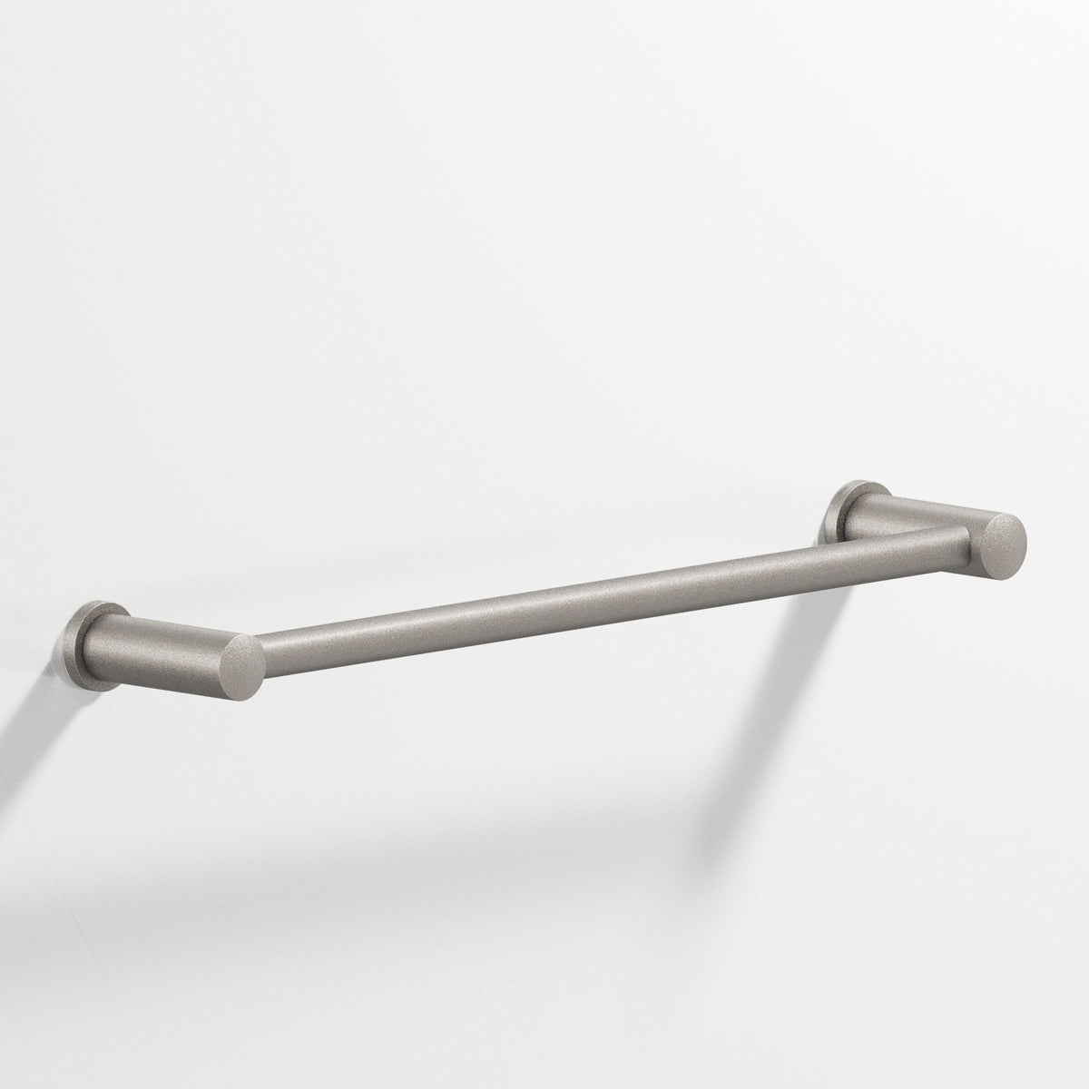 Colonial Bronze 44 Round Towel Bar and Appliance Pull, Fully Encapsulated by Round Posts - Frost Nickel™
