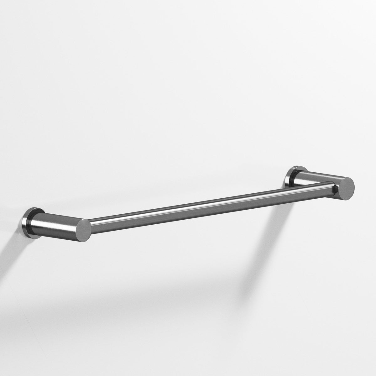 Colonial Bronze 44 Round Towel Bar and Appliance Pull, Fully Encapsulated by Round Posts - Graphite
