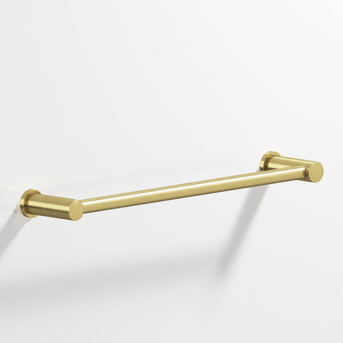 Colonial Bronze 44 Round Towel Bar and Appliance Pull, Fully Encapsulated by Round Posts - Antique Brass