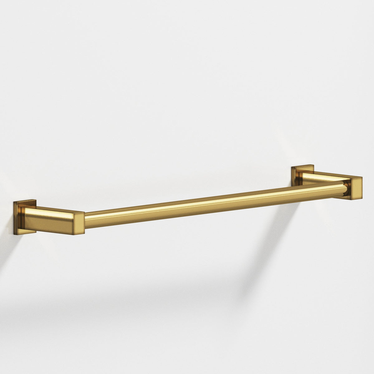 Colonial Bronze 45 Round Towel Bar and Appliance Pull, Fully Encapsulated by Rectangular Posts - Antique Bronze