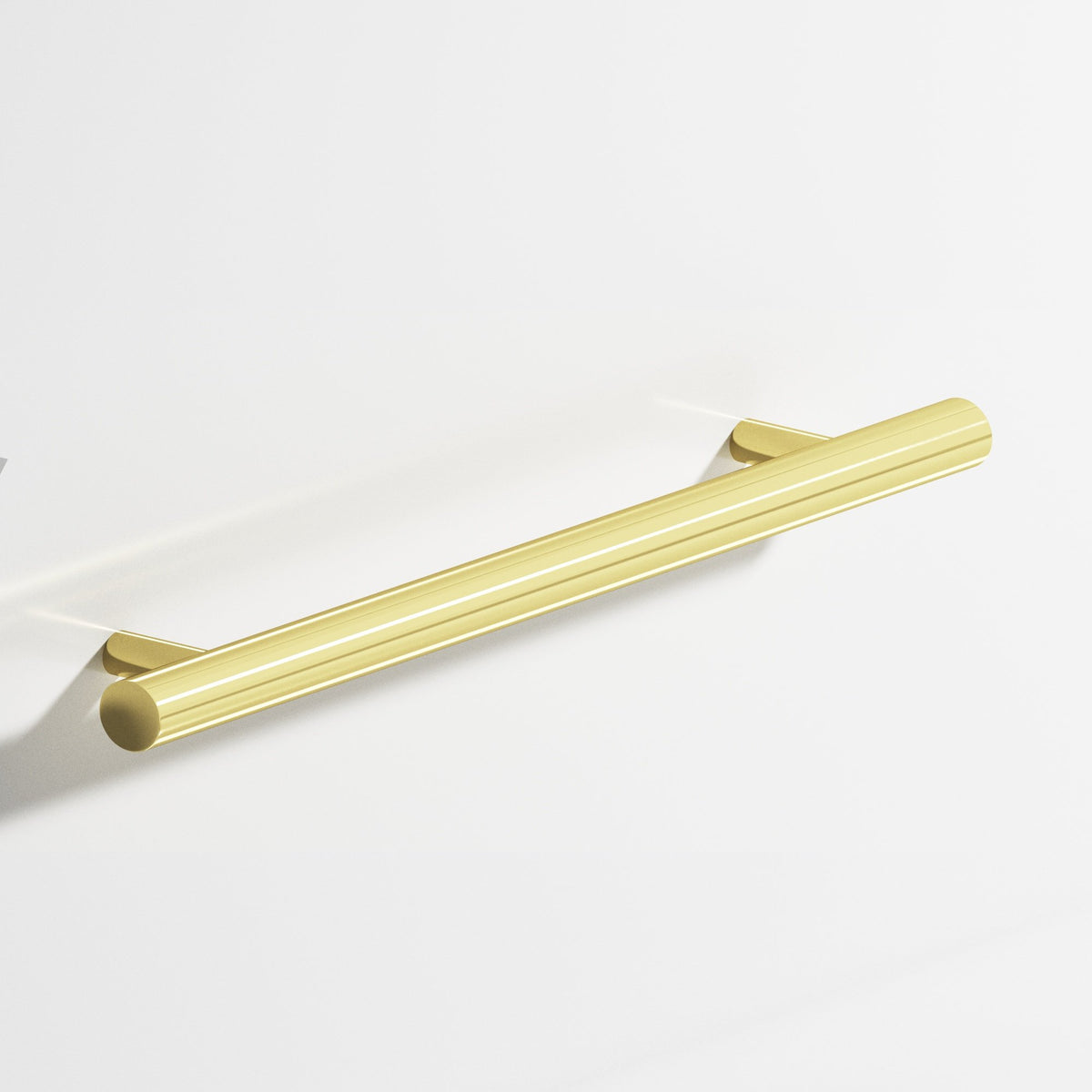 Colonial Bronze 500 Round Pull with Straight Posts, 1/2 in Diameter - Polished Brass